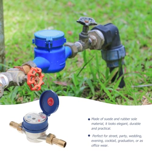 Hemobllo Water Meter Water Flow Meter Cold Water Meter for Garden and Home Use, Measures in Cubic Meter, DN15, 1/2" NPT Couplings - Image 5