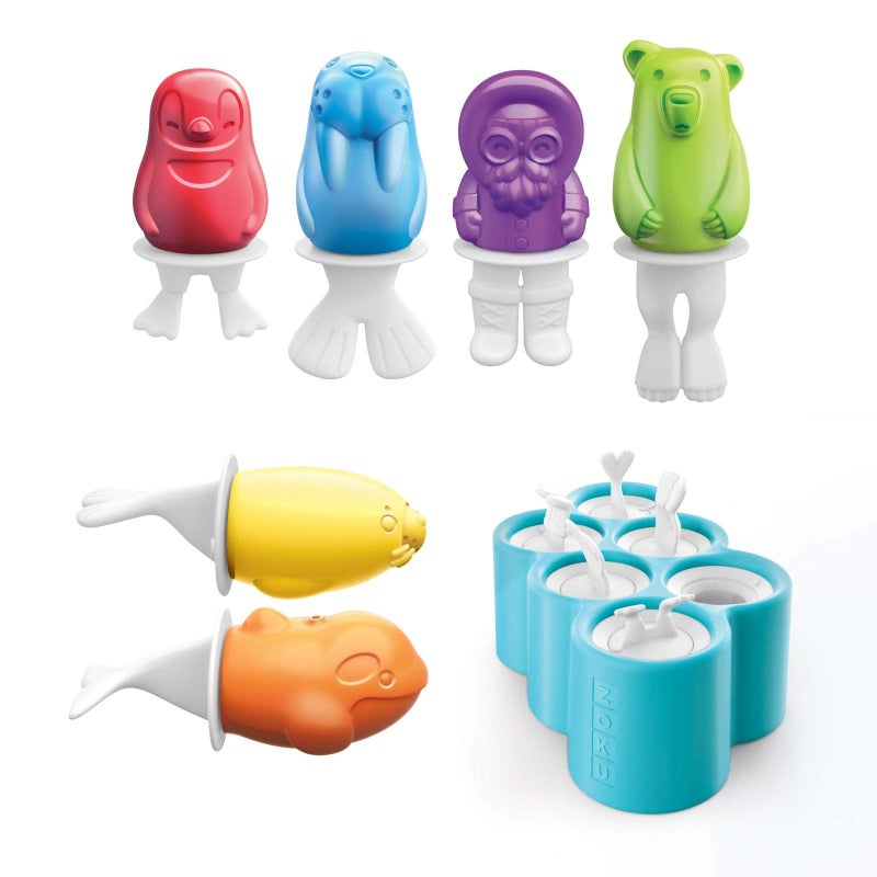 ZOKU قوالب زوكو بولار بوب، 5 أصدقاء مستكشفين مختلفين وقوالب مثلجات على شكل مستكشف قطبي في صينية واحدة، سهلة الإخراج، خالية من BPA - Image 2