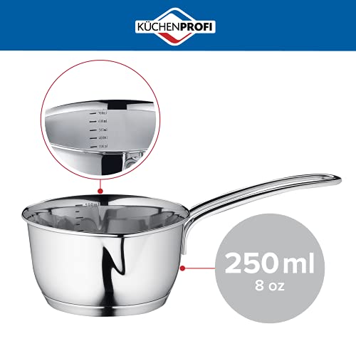 Küchenprofi Stainless Steel Saucepan with Clad Bottom, 8-Ounce,Silver - Image 2