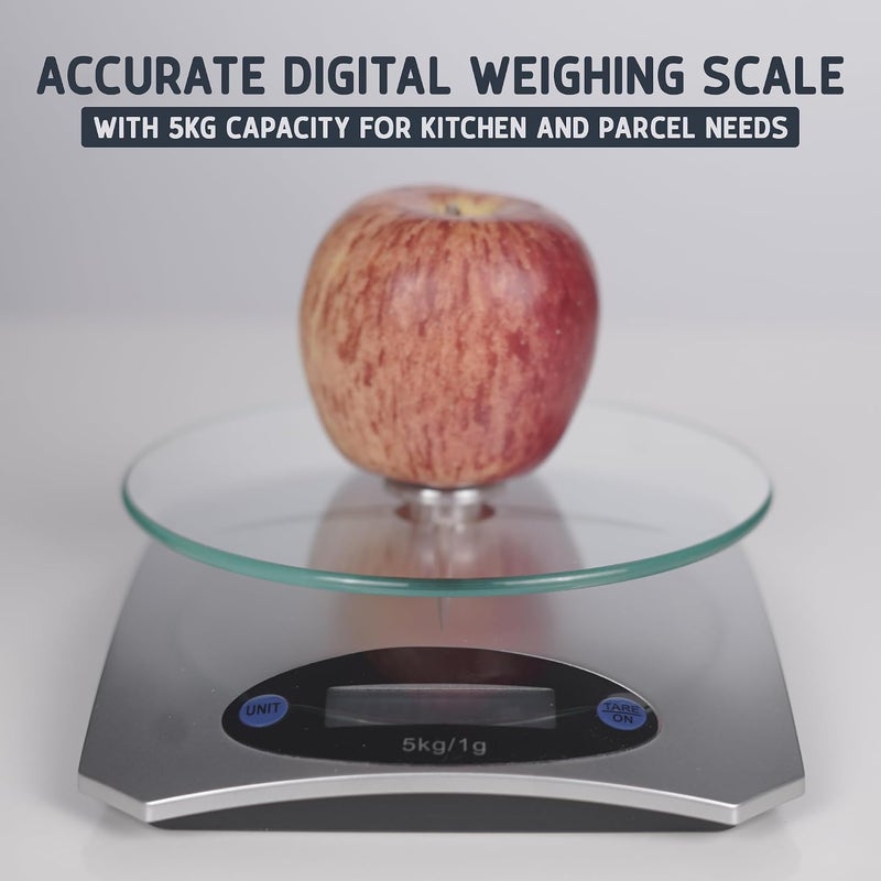 Digital Postage Postal Parcel Weighing Scales Kitchen Electronic Food Cooking 5kg Weight Small UK - Image 5