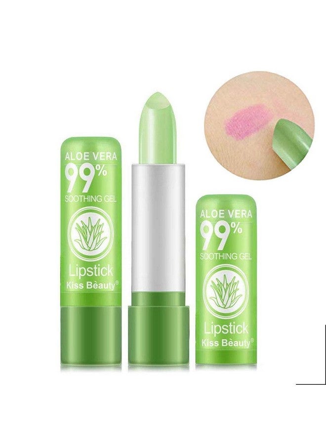 firstfly 2 Pack Aloe Vera Lipstick, Long Lasting Nutritious Lip Balm Lips Moisturizer Magic Temperature Color Change Lip Gloss - Image 2