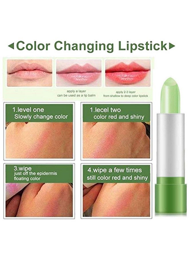 firstfly 2 Pack Aloe Vera Lipstick, Long Lasting Nutritious Lip Balm Lips Moisturizer Magic Temperature Color Change Lip Gloss - Image 4