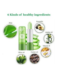 FirstFly firstfly 2 Pack Aloe Vera Lipstick, Long Lasting Nutritious Lip Balm Lips Moisturizer Magic Temperature Color Change Lip Gloss  - Image 5