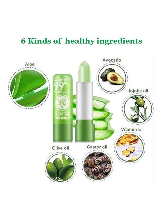 firstfly 2 Pack Aloe Vera Lipstick, Long Lasting Nutritious Lip Balm Lips Moisturizer Magic Temperature Color Change Lip Gloss - Image 5