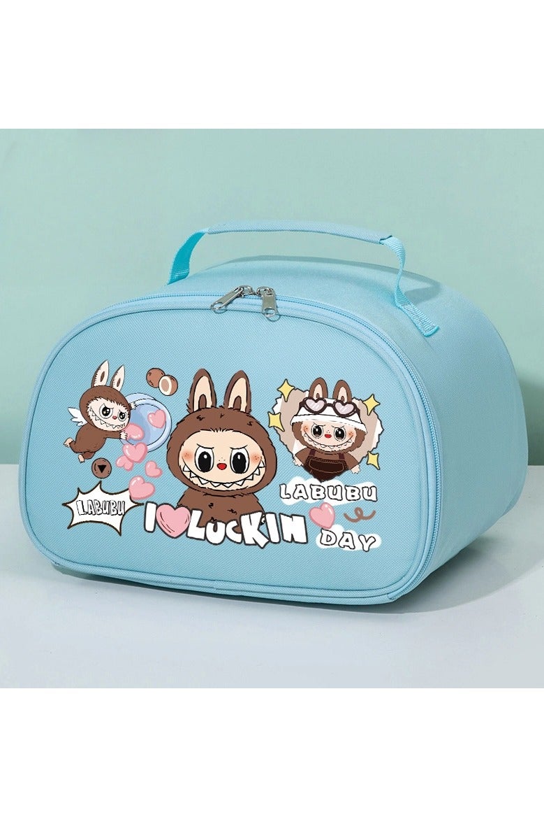 general Labubu Cute Printed Lunch Box Bag Student Insulation Large Capacity Insulation Aluminum Foil Insulation Bag - Image 1