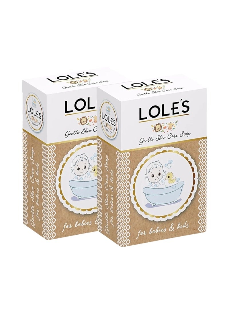 Lole's Gentle Skin Care Soap for Babies & Kids – Mild & Nourishing Formula, Pack of 2 x 100g - Image 1