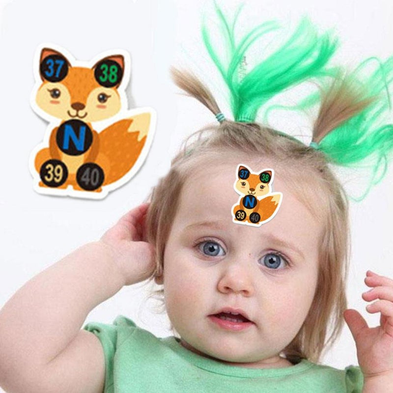 Baby forehead temperature measuring sticker, infant forehead thermometer sticker, LCD color display cartoon forehead temperature color changing sticker - Image 4