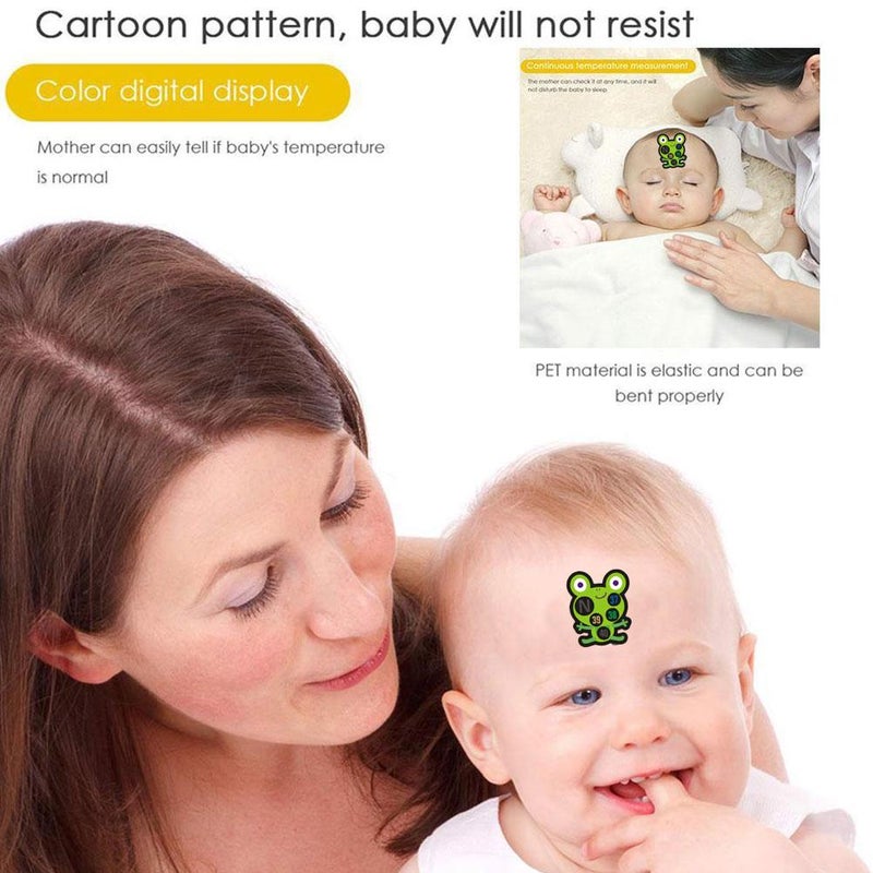 Baby forehead temperature measuring sticker, infant forehead thermometer sticker, LCD color display cartoon forehead temperature color changing sticker - Image 5