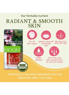 MOOM Organic Sugar Wax Hair Removal Kit For Underarm Face And Bikini Zone Waxing Kit Includes Sugar Wax Infused With Tea Tree Oil Wax Strips & Waxing Sticks Ideal For Sensitive Skin 6 Ounces  - Image 4