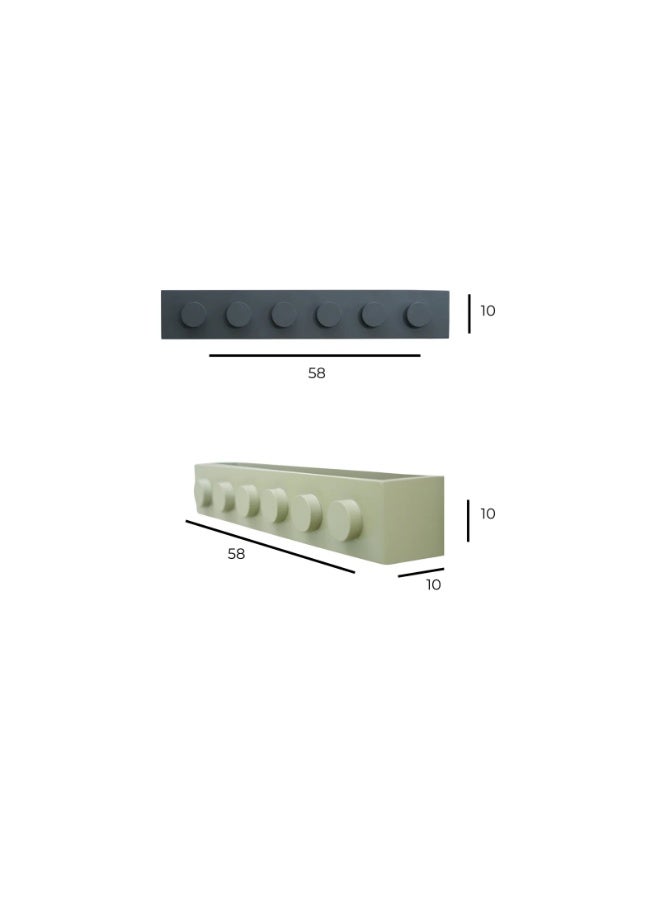LeBLOQ Levora II Wall Shelf Set, Minimalist Wooden Shelves with Customizable Color and Layout - Image 2