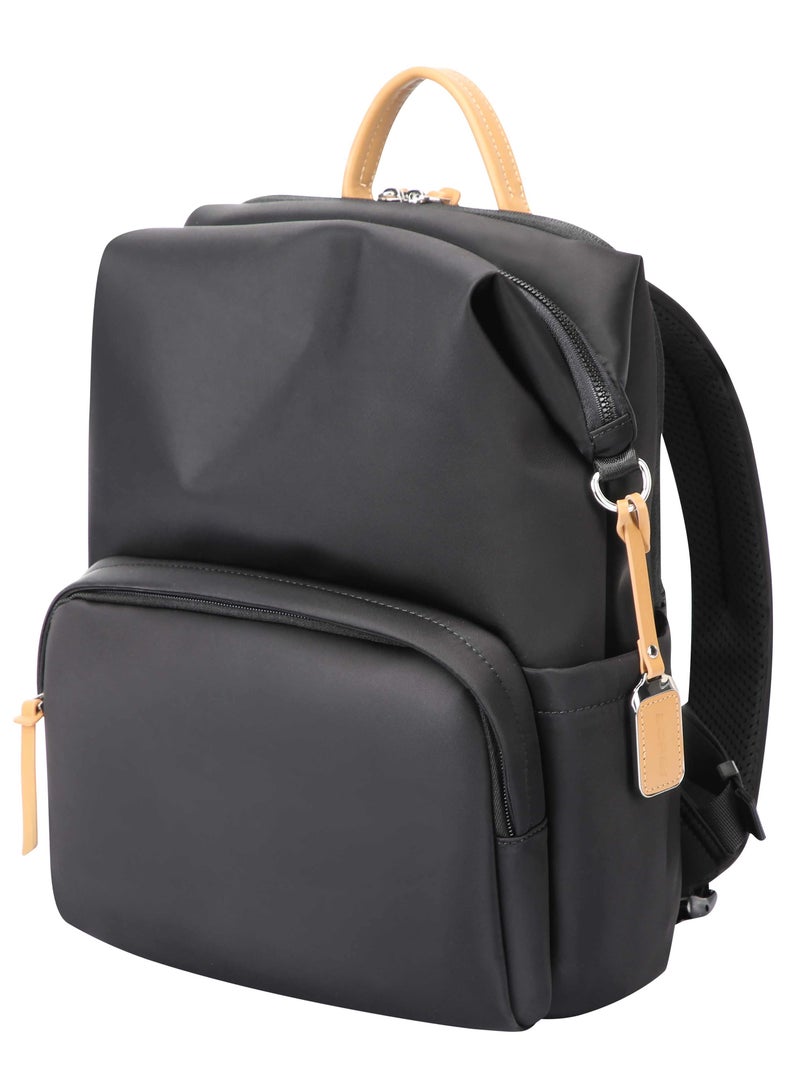 بوباي BOPAI Professional Lady Water Resistant  Backpack - Premium Laptop Carry Bag for Business and Travel with Luggage Strap -BO-LB791-Black - Image 1