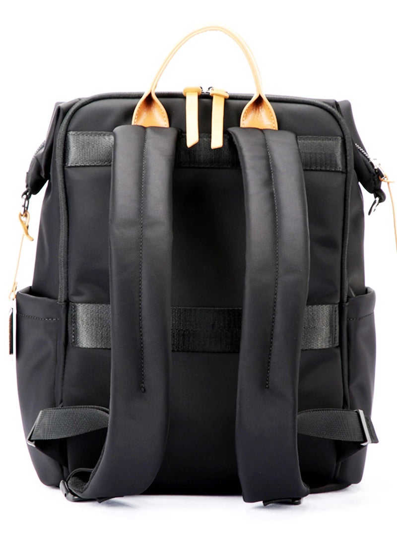 بوباي BOPAI Professional Lady Water Resistant  Backpack - Premium Laptop Carry Bag for Business and Travel with Luggage Strap -BO-LB791-Black - Image 4