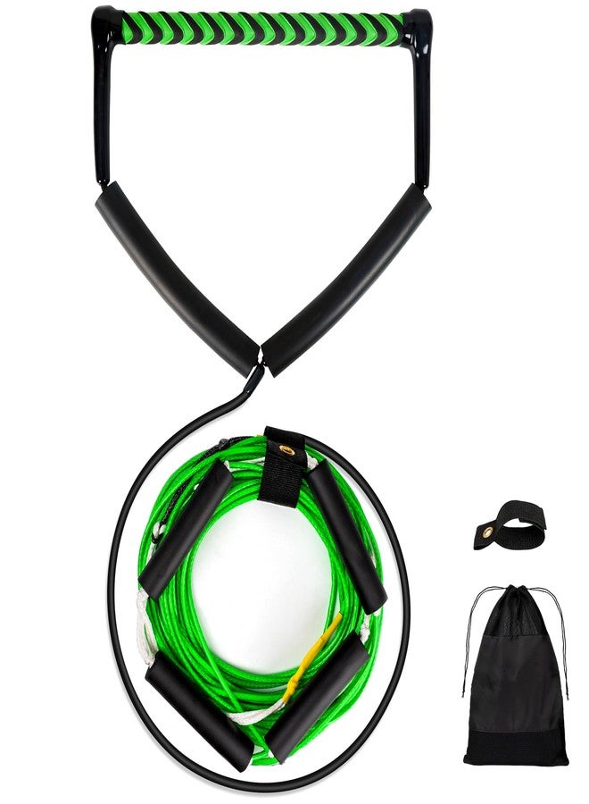 SCYONBARCO 75FT No Stretch Wakeboard Rope and Handle, Floating Dyneema Wakeboard Tow Rope, 4 Sections Adjustable Water Ski Ropes for Wakeboarding, Waterskiing, Kneeboarding and Wakesurfing - Image 1