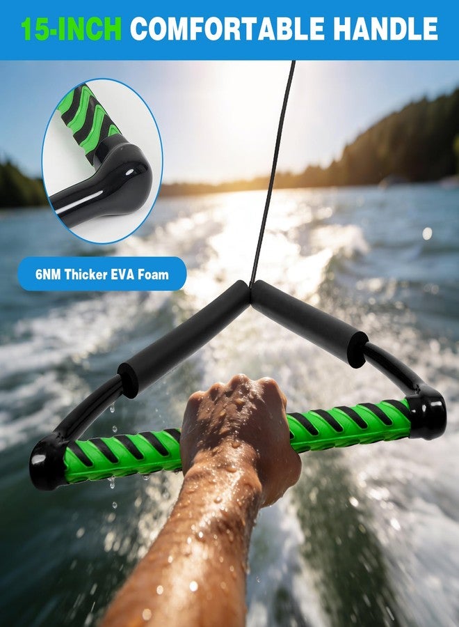 SCYONBARCO 75FT No Stretch Wakeboard Rope and Handle, Floating Dyneema Wakeboard Tow Rope, 4 Sections Adjustable Water Ski Ropes for Wakeboarding, Waterskiing, Kneeboarding and Wakesurfing - Image 3