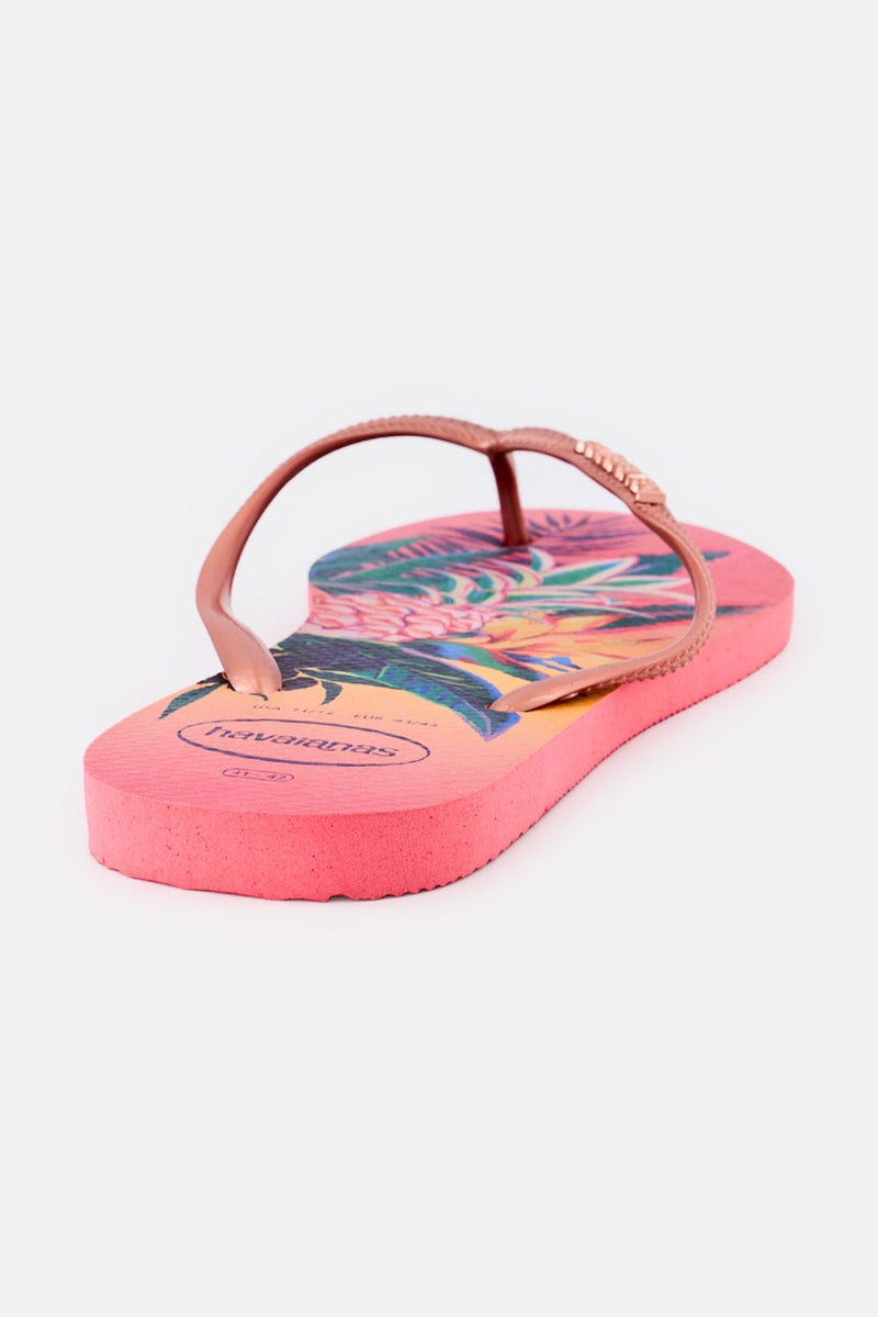 Havaianas Women Slim Tropical Slip On Slippers, Multicolor - Image 3