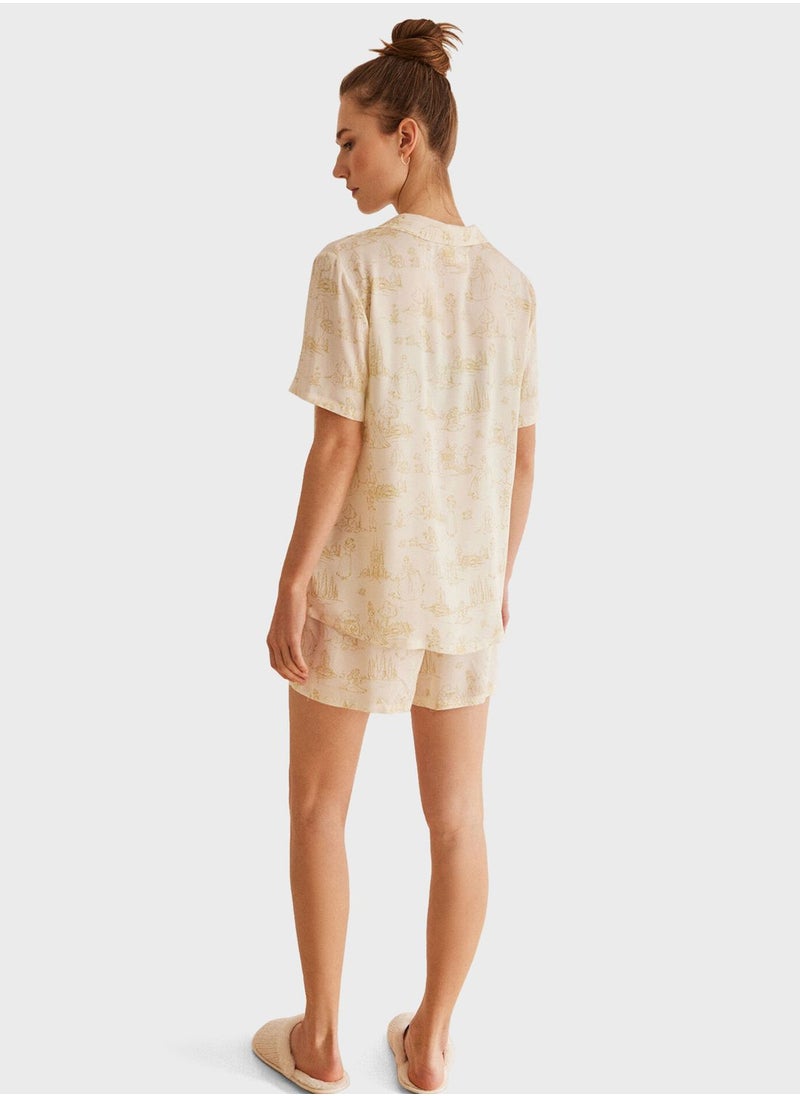 women'secret - Yell Printed Short Pyjama Set - Image 1
