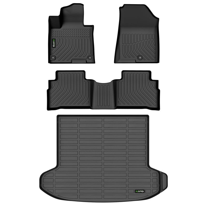 HAFIDI All Weather Floor Mats Cargo Liner Set Custom for Kia Sportage 2023 2024 2025 Not Hybrid Black