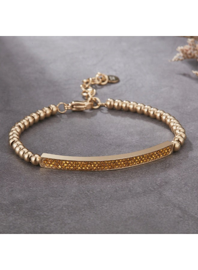 زنك سوار نسائي من زينك باللون الذهبي من الستانلس ستيل | ZFBR011G - Image 4