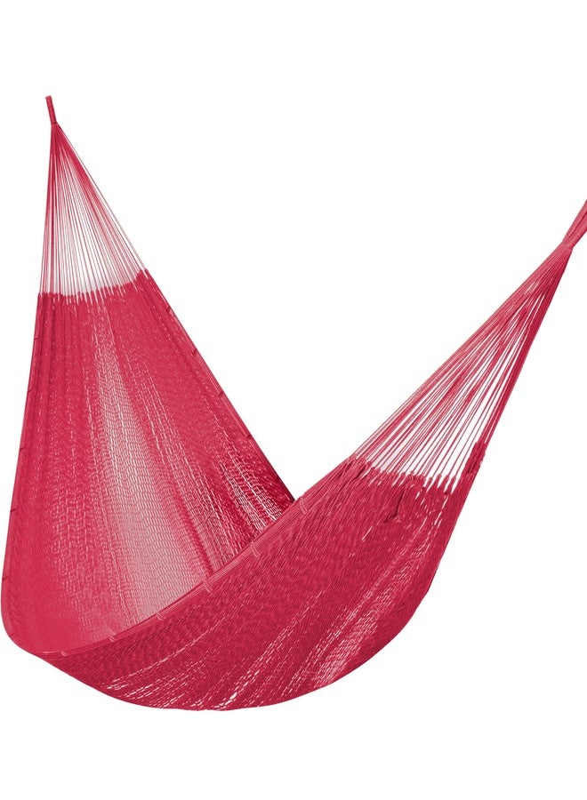 PNAEUT Mayan Hammock, Handwoven XL Thick Soft Rope Hammocks for Outdoor Indoor, Max 600 lbs Capacity, Tree Straps & Carabiners Included (Desert) - Image 1