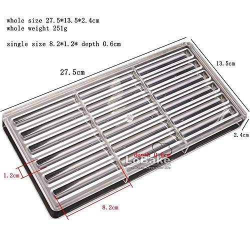 LoBake 18 cavities long sticks shape polycarbonate PC chocolate mold candy fondant ice cube mould baking moldes DIY bakeware supplies - Image 2