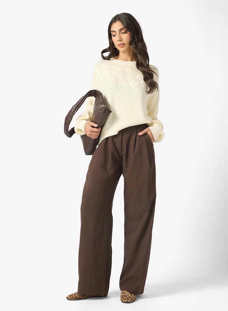 ELLA Jumper With Embossed Florals
