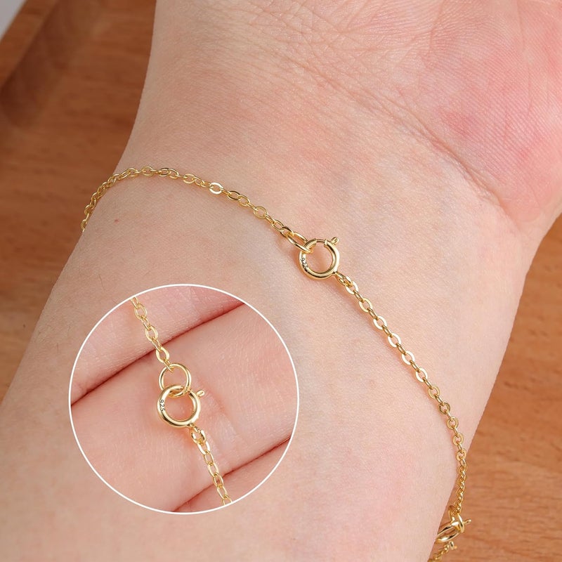 Lancharmed 3 Pcs 925 Sterling Silver Necklace Extenders for Women Durable Strong Removable Necklace Bracelet Anklet Extension Jewelry Making Chains - Image 3