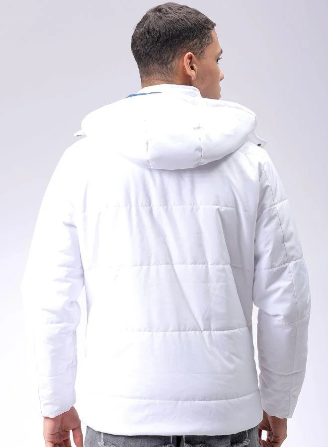 ذا انديان كراج كو Men Slim Fit Solid Bomber Jackets