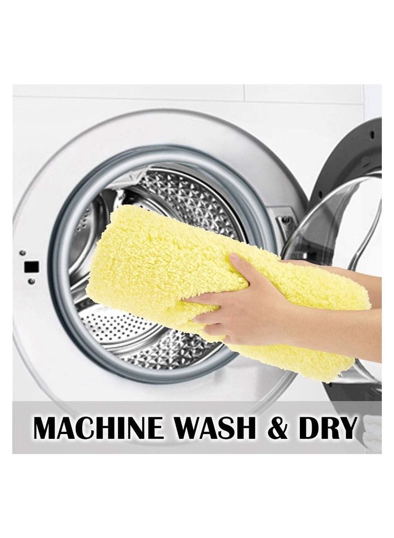 Bathlux Bathroom Rug Non Slip Bath Mat for Bathroom (18 inch x 30 inch, Yellow) Water Absorbent Soft Microfiber Shaggy Bathroom Mat Machine Washable Bath Rug for Bathroom Thick Plush Rugs for Shower - Image 3