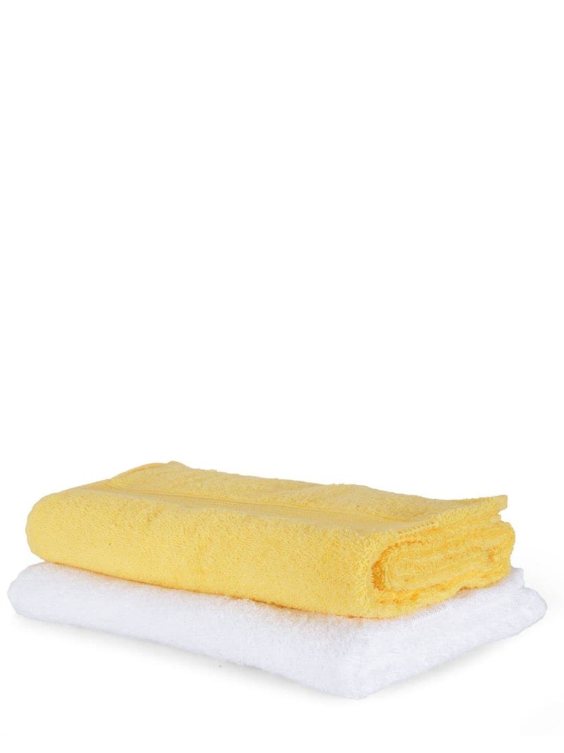 KOPA by Bianca 400 GSM 100% Cotton Soft Terry Towel l 2pc Bath Towel l Bath Towel Cotton l Towel Bath l D`Ross l Yellow-Snow - Image 2