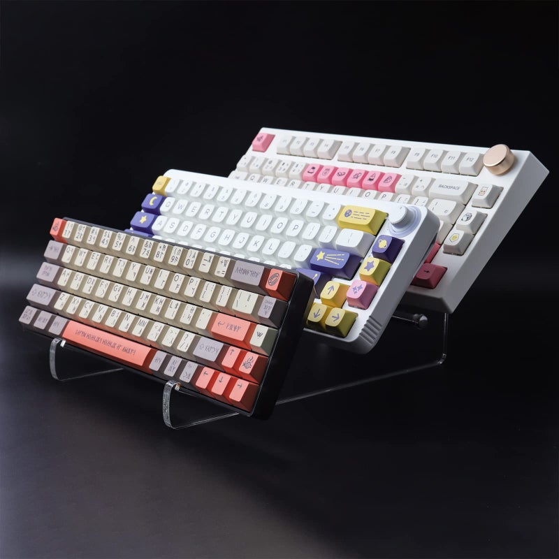 Hyekit Hyekit 3Tier Mechanical Keyboard Display Stand  Transparent Super Thick Acrylic Frame Holder  Gaming Keyboard Plate Holder