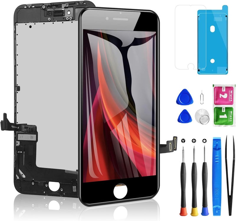 Diykitpl for iPhone 8 Plus Screen Replacement Black 5.5 Inch, 3D Touch LCD Digitizer Display for iPhone 8 Plus, with Repair Tools Kit for A1864,A1897,A1898 Glass Screen - Image 1