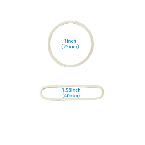 ZZJMCH 600Pcs 1inch Small Rubber Bands Stretchable Rubber Elastics Bands General Purpose Elastic Stretchable Bands Sturdy Rubber Bands for Home, Office, School, Stationery Supplies (White) - Image 2