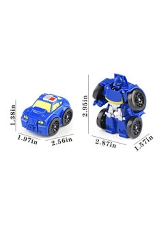 General 6 Pieces Mini Robot Car Toys Toddler Little Heroes Movable Figures Push To Rescue Vehicle Playsets Boys Small Car Robot  - Image 2