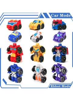 General 6 Pieces Mini Robot Car Toys Toddler Little Heroes Movable Figures Push To Rescue Vehicle Playsets Boys Small Car Robot  - Image 5