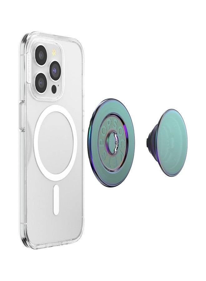 POPSOCKETS قبضة هاتف PopSockets لمغناطيس MagSafe مع قاعدة، قاعدة مغناطيسية، قمة قابلة للتبديل، تثبيت آمن لحالات iPhone MagSafe، قبضة للهاتف والتابلت - ظل الليل - Image 3