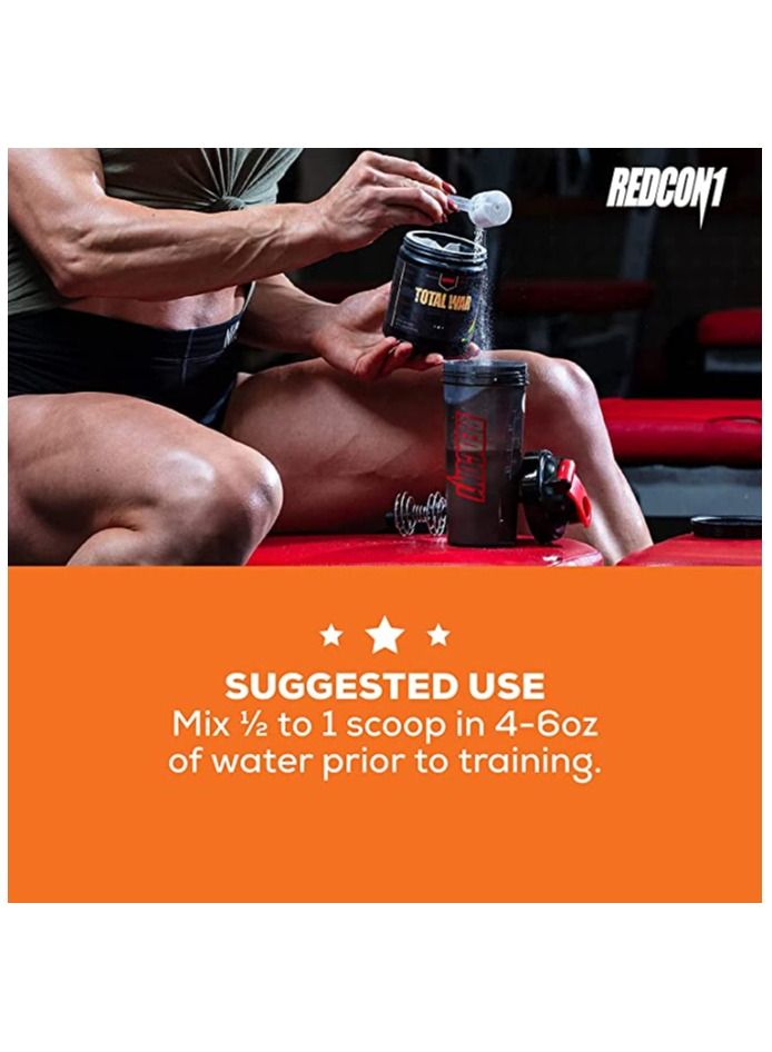 REDCON1 Total War Pre Workout Powder, Strawberry Mango - Beta Alanine + Citrulline Malate Vegan & Keto Friendly Preworkout for Men & Women with 320mg of Caffeine - Fast Acting HMB (30 Servings) - Image 3