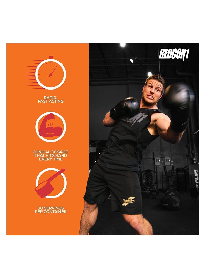 REDCON1 Total War Pre Workout Powder, Strawberry Mango - Beta Alanine + Citrulline Malate Vegan & Keto Friendly Preworkout for Men & Women with 320mg of Caffeine - Fast Acting HMB (30 Servings) - Image 4