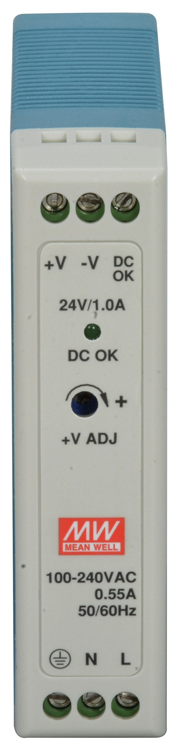 MEAN WELL MDR-20-24 AC to DC DIN-Rail Power Supply, 24V, 1 Amp, 24W, 1.5" - 1943385 - Image 4