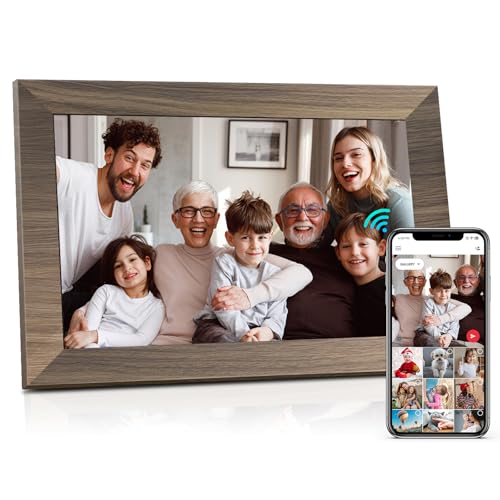 Canupdog WiFi Digital Picture Frame 10.1 Inch, IPS Touch Screen Smart Cloud Digital Photo Frame with 16GB Storage, Wall Mountable, Auto-Rotate, Share Photos from Anywhere Via App - Image 1