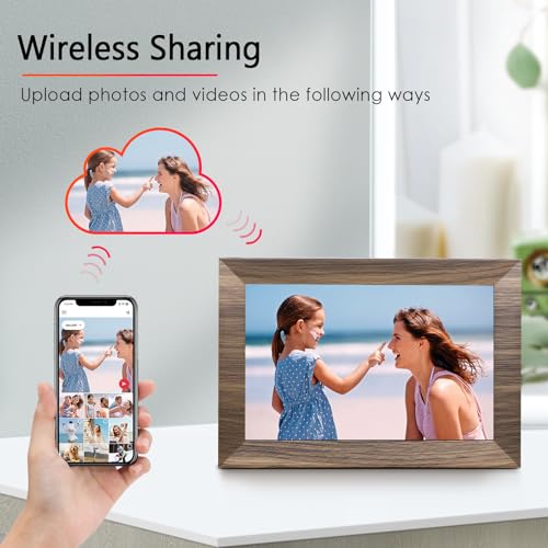 Canupdog WiFi Digital Picture Frame 10.1 Inch, IPS Touch Screen Smart Cloud Digital Photo Frame with 16GB Storage, Wall Mountable, Auto-Rotate, Share Photos from Anywhere Via App - Image 3