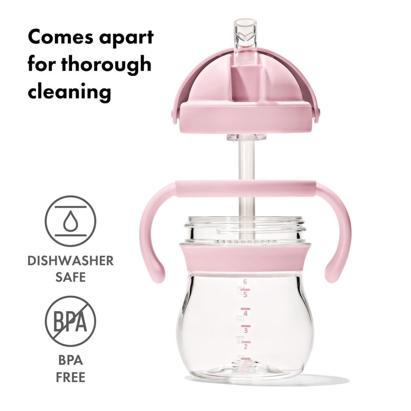 OXO Tot Transitions Straw Cup with Removable Handles - 6 oz. - Blossom - Image 3