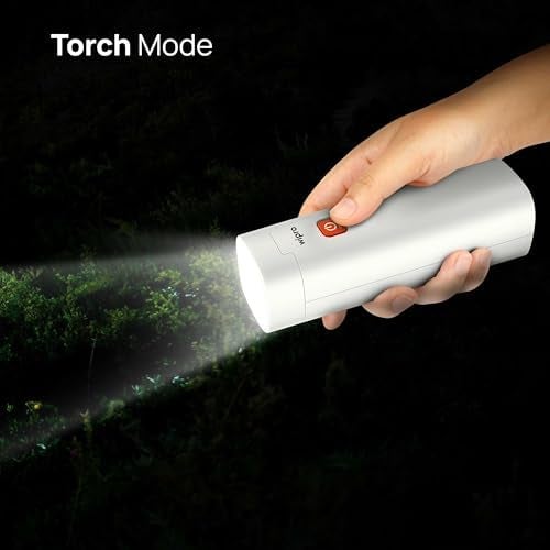 Wipro Odyssey Multifunctional Rechargeable LED Emergency Light Dual ModeTorch Table Lamp Portable Light 3Step Dimming 3000 Mah LiIon Battery inBuilt Power Bank White Pack of 1 - Image 3