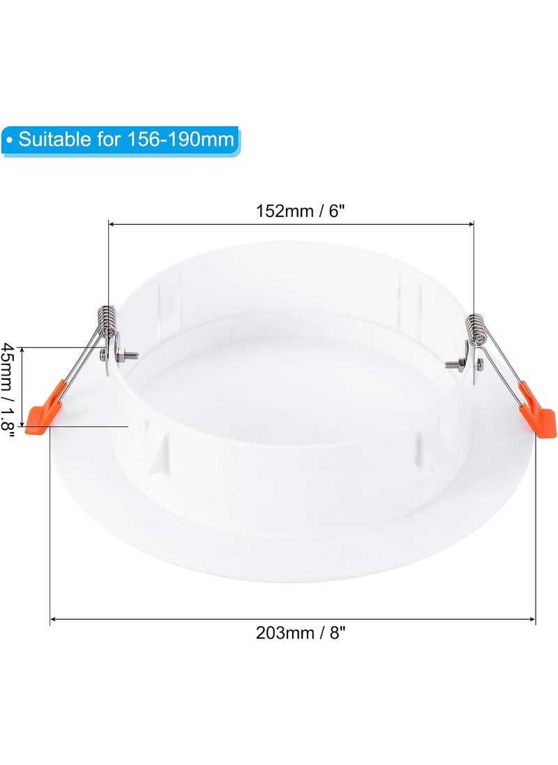 PATIKIL PATIKIL 8 Spring Ceiling Cover Plate Recessed Light Trim Wall Mount Downlight Hole Cap Decorative Panel with Buckle Suitable for 6175inch Round Hole Glass Ceiling Openings White  - Image 2
