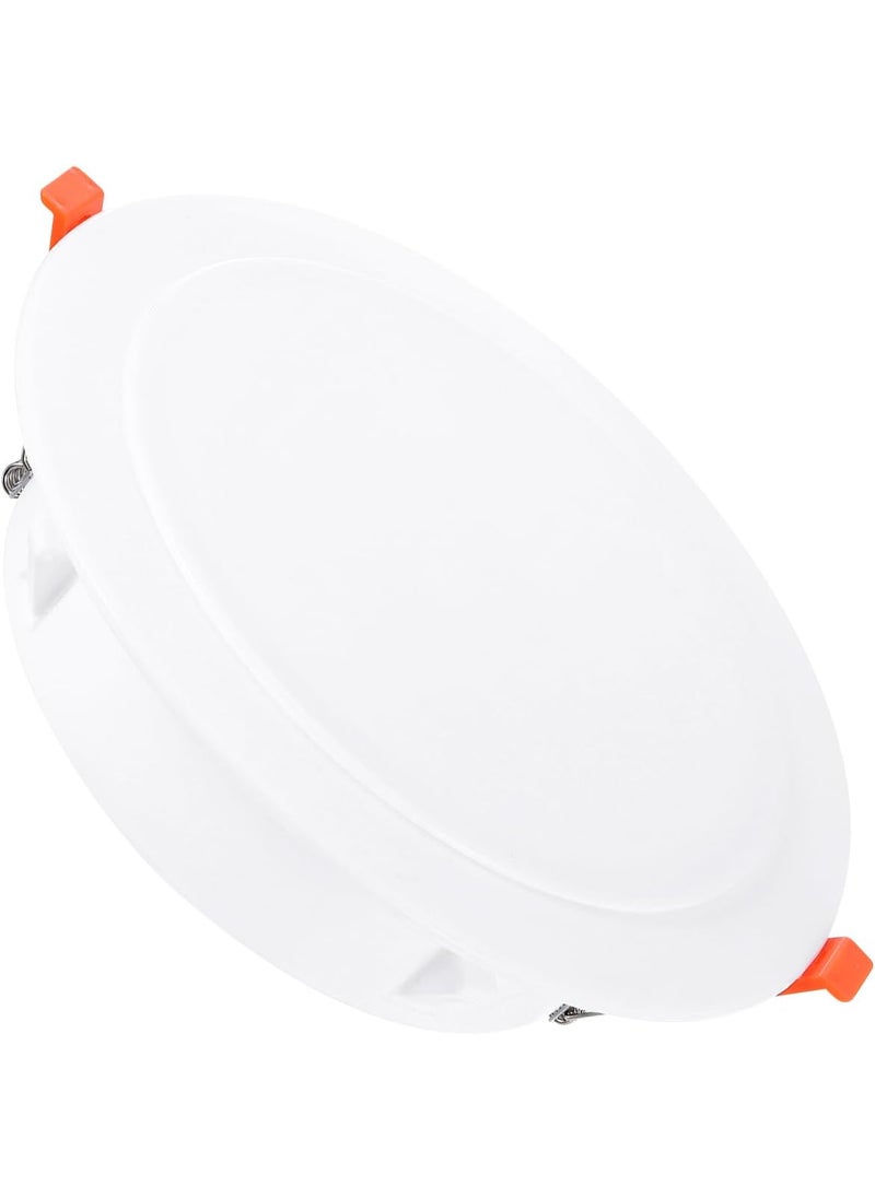 PATIKIL PATIKIL 8 Spring Ceiling Cover Plate Recessed Light Trim Wall Mount Downlight Hole Cap Decorative Panel with Buckle Suitable for 6175inch Round Hole Glass Ceiling Openings White  - Image 1