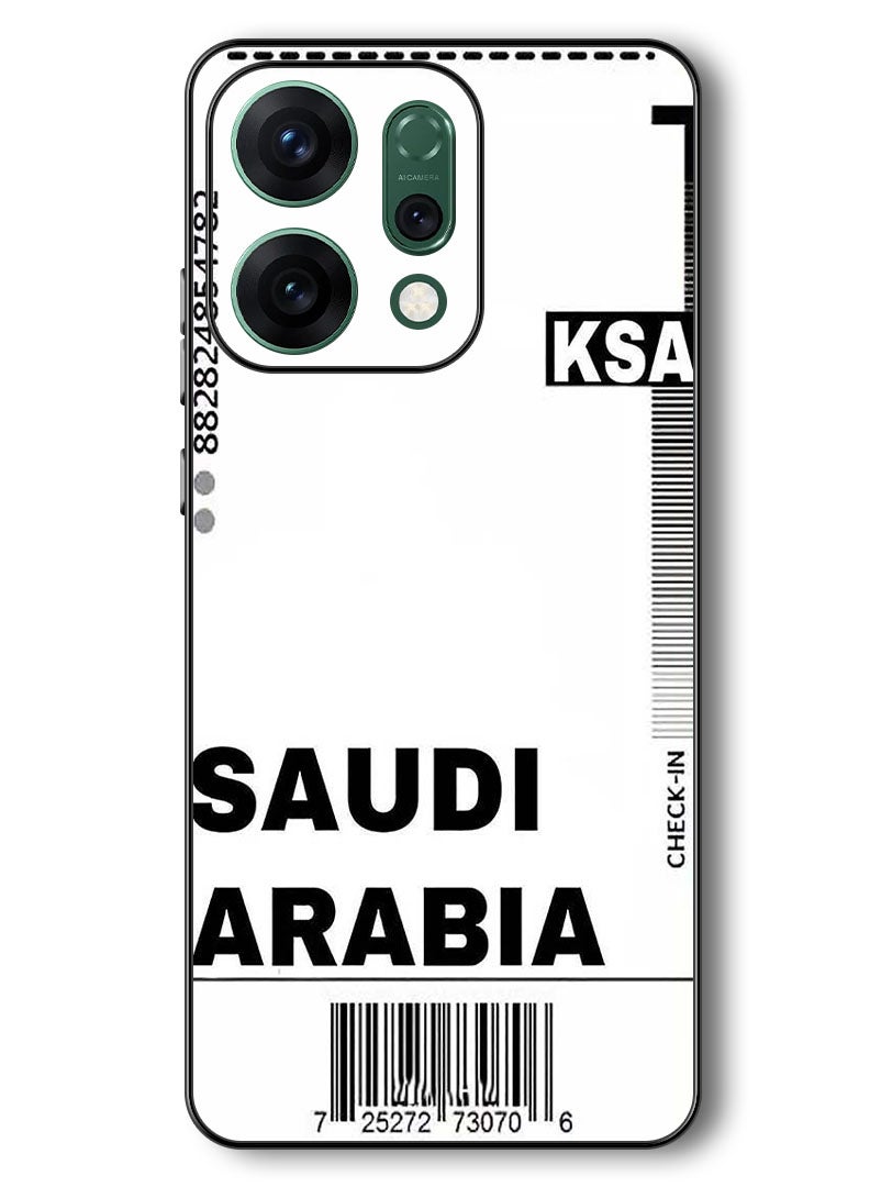 Theodor Case Compatible with Oppo Reno 14 6.59 Inch Protection Shockproof Bumper Cover Saudi boarding pass - Image 1