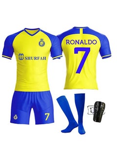 Al NASSR Soccer Jersey Kit with Shorts, Socks, Football Knee Pads for KIDS