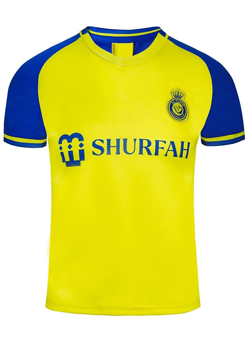 Mars Sports - Al NASSR Soccer Jersey Kit with Shorts, Socks, Football Knee Pads for KIDS - Image 1