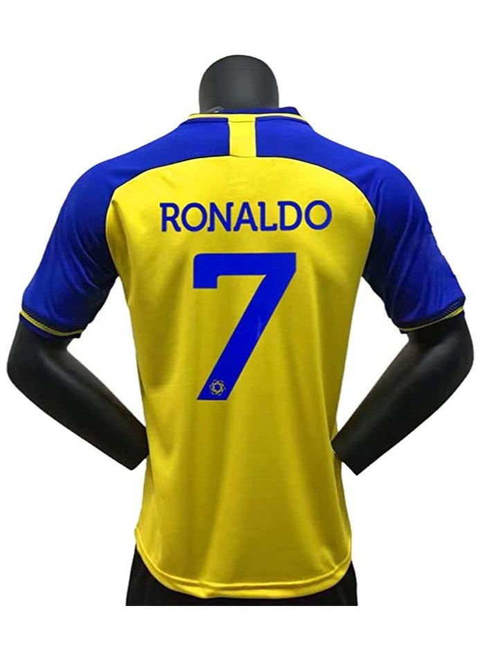 Mars Sports - Al NASSR Soccer Jersey Kit with Shorts, Socks, Football Knee Pads for KIDS - Image 1