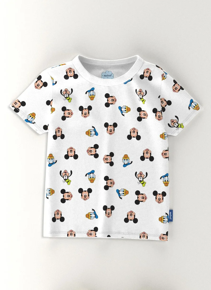 Nautinati Nautinati Boys' Cotton Mickey & Donald Duck Printed T-shirt and Joggers