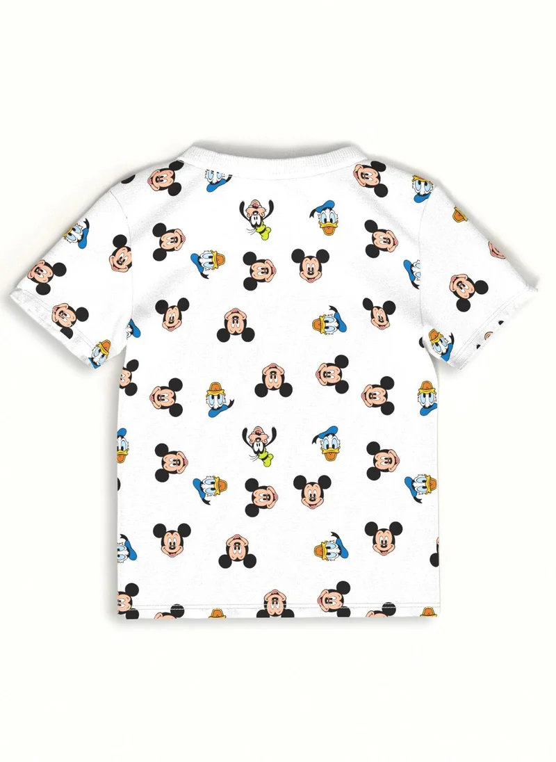 Nautinati Nautinati Boys' Cotton Mickey & Donald Duck Printed T-shirt and Joggers